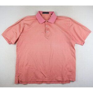 ROBERT TRENT JONES - MEN'S PINK SHORT SLEEVE GOLF POLO SHIRT - SIZE L